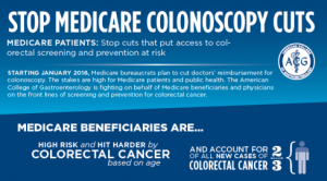 Stop Medicare Colonoscopy Cuts banner